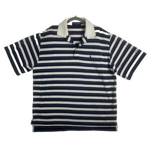 Polo Golf Ralph Lauren Men's 100% Pima Cotton Polo Shirt - Size XL- Navy Stripes